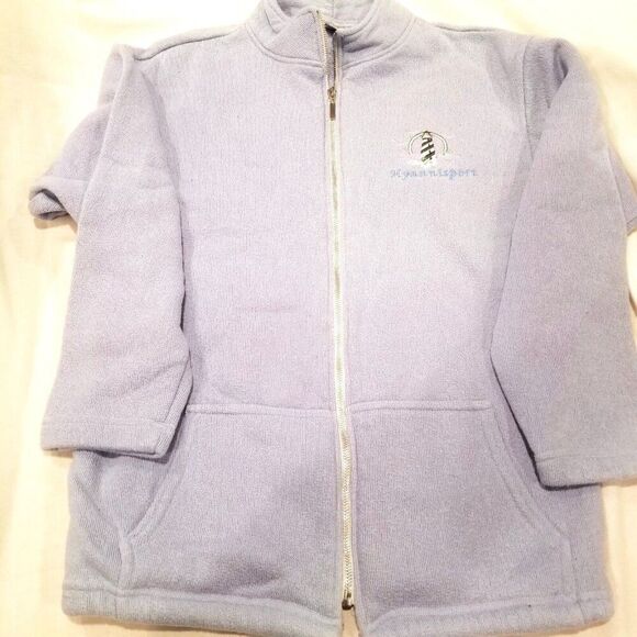 Vintage 80s Full Zip Sweatshirt Hyannisport Lighthouse Womens S Lilac Purple USA - Picture 3 of 6